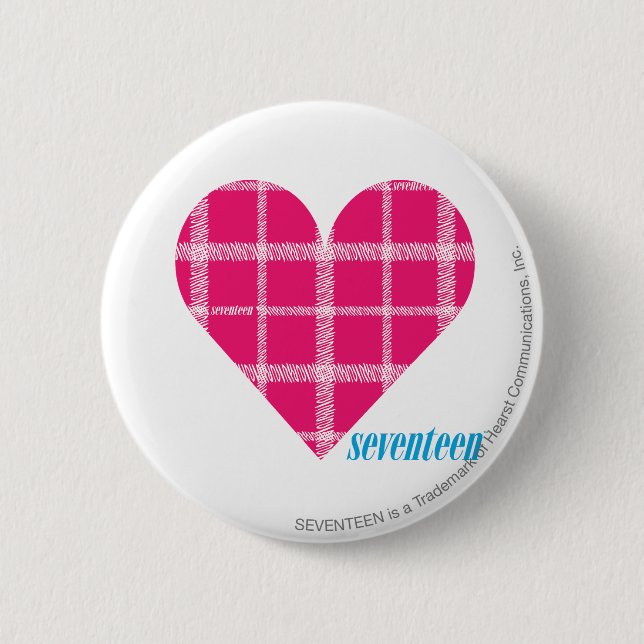 Plaid Magenta 2 6 Cm Round Badge (Front)