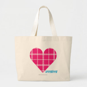 Plaid Magenta 2 Large Tote Bag