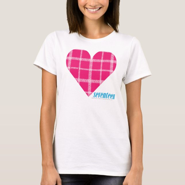 Plaid Magenta 2 T-Shirt (Front)