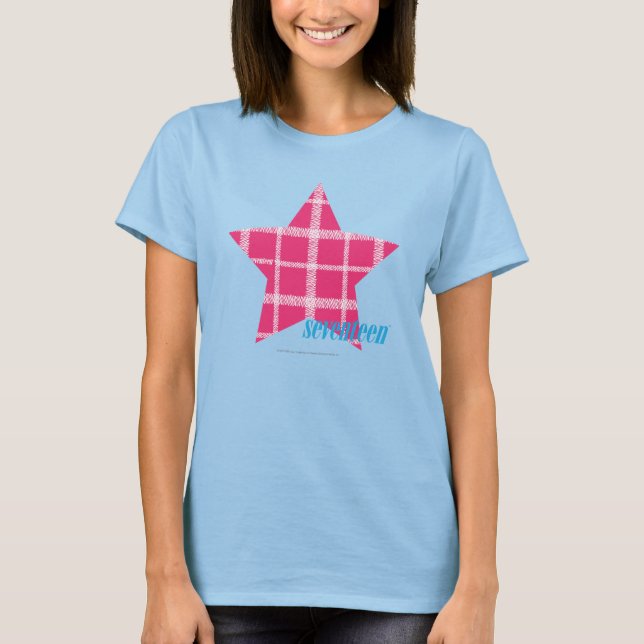 Plaid Magenta 3 T-Shirt (Front)