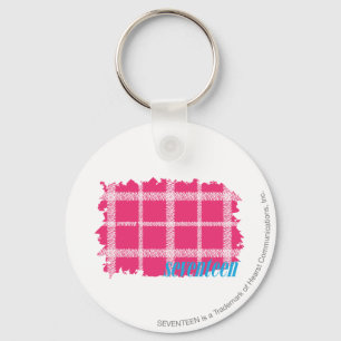 Plaid Magenta 4 Key Ring