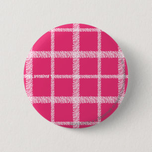Plaid Magenta 6 Cm Round Badge