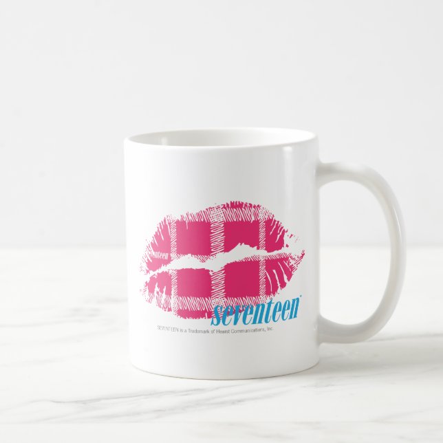 Plaid Magenta Coffee Mug (Right)