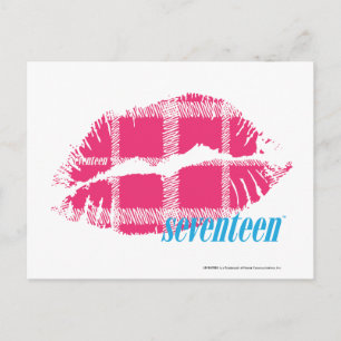 Plaid Magenta Postcard