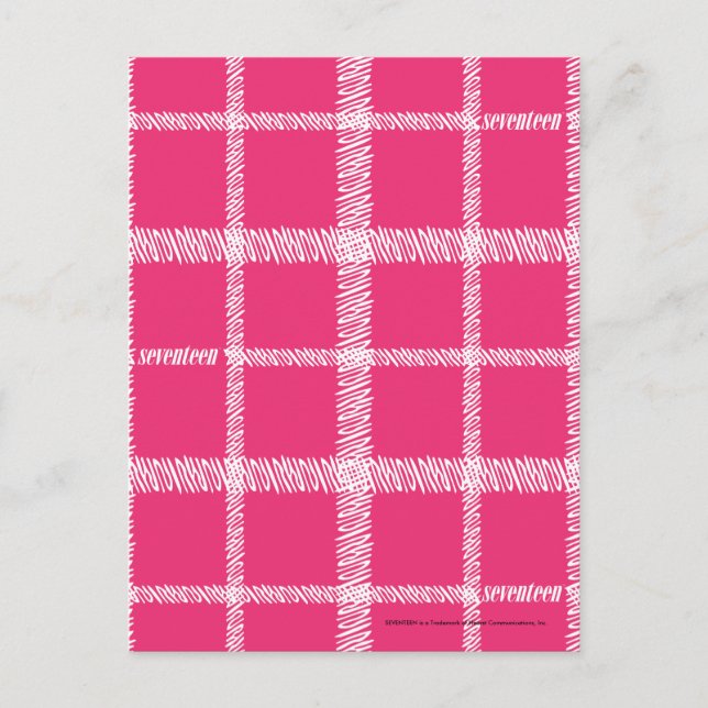 Plaid Magenta Postcard (Front)