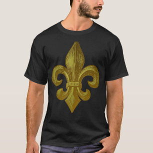 Plaid Mardi Gras Fleur De Lys Symbol T-Shirt