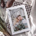 Plaid Merry Christmas Black & White Script Photo Holiday Card<br><div class="desc">This beautiful, modern Plaid Merry Christmas Black & White Script Photo Christmas Holiday Card features your vertical wedding photo behind a white border. The word 'Merry' appears in breakout border fashion in the upper left, followed by the word "Christmas" in a beautiful, bold hand lettered typography, both in black. The...</div>