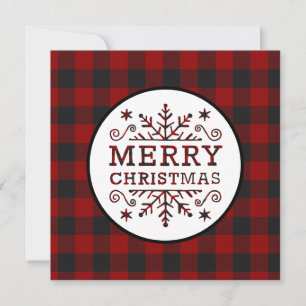 Plaid Merry Christmas Holiday Card