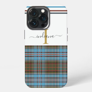 Plaid Monogram Script Clan Anderson Tartan iPhone 13 Pro Case
