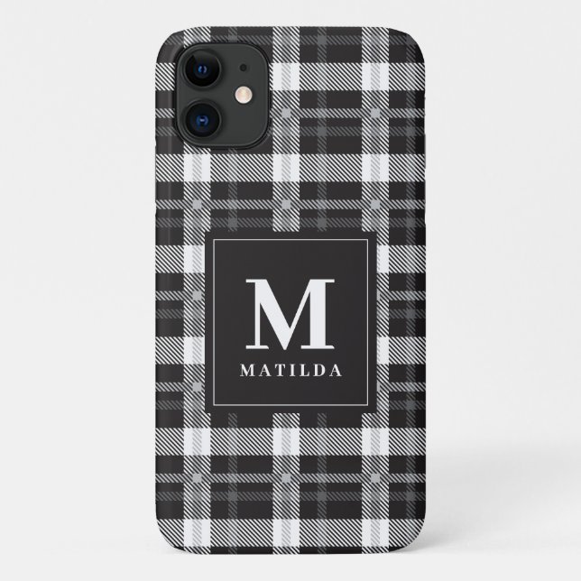 Plaid monogram tartan Case-Mate iPhone case (Back)