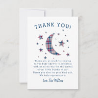 Plaid Moon Stars Baby Shower