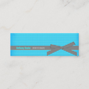 Plaid Mummy Calling Cards (Teal)