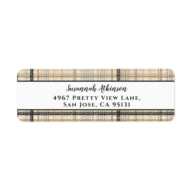 Plaid Neutral Dashed Line Accent (Front)
