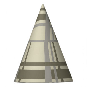 Plaid neutral  party hat