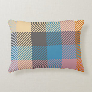 Plaid or tartan vintage abstract, home decor, back decorative cushion