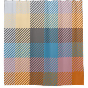 Plaid or tartan vintage abstract, home decor, back shower curtain
