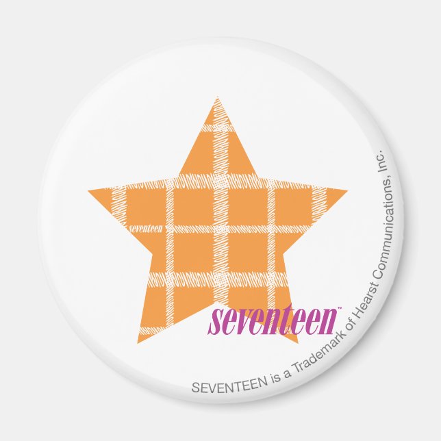 Plaid Orange 2 Magnet (Front)