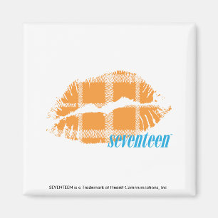 Plaid Orange Magnet
