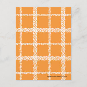 Plaid Orange Postcard