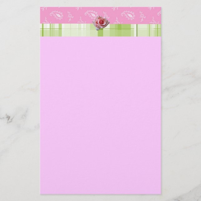 Plaid & Paisley Stationery (Front)