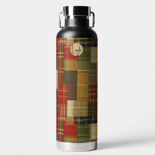 Plaid Patches Thermal Water Bottle
