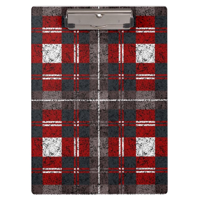 Plaid Pattern Clipboard | Chequered Design (Front)