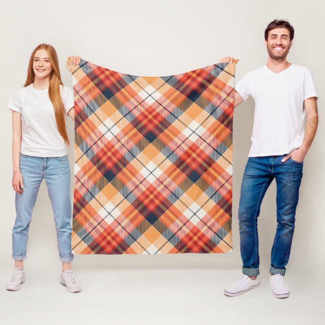 Plaid Pattern Fleece Blanket (In Situ)