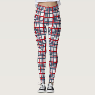 Plaid pattern leggings