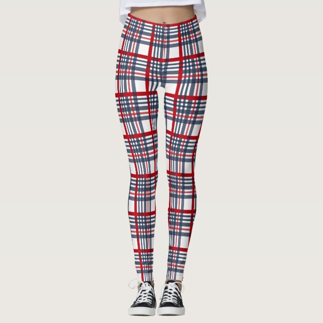 Plaid pattern leggings (Front)