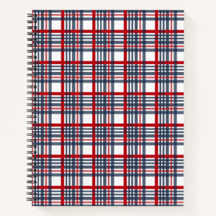 Plaid pattern notebook