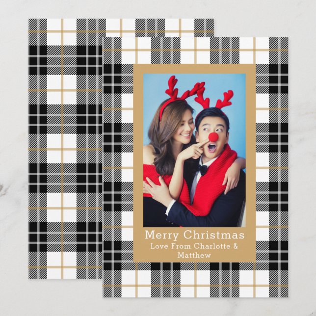 Plaid Pattern Photo Template Personalised (Front/Back)