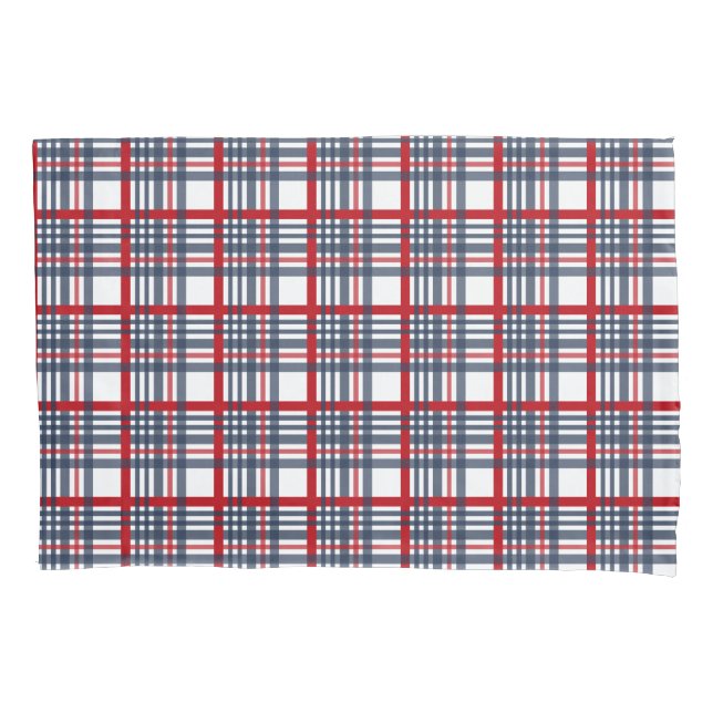 Plaid pattern pillowcase (Front)