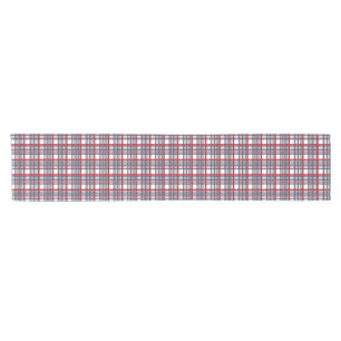 Plaid pattern short table runner