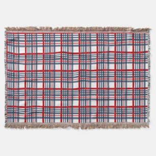 Plaid pattern throw blanket