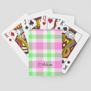 Plaid Personalised Playing Cards