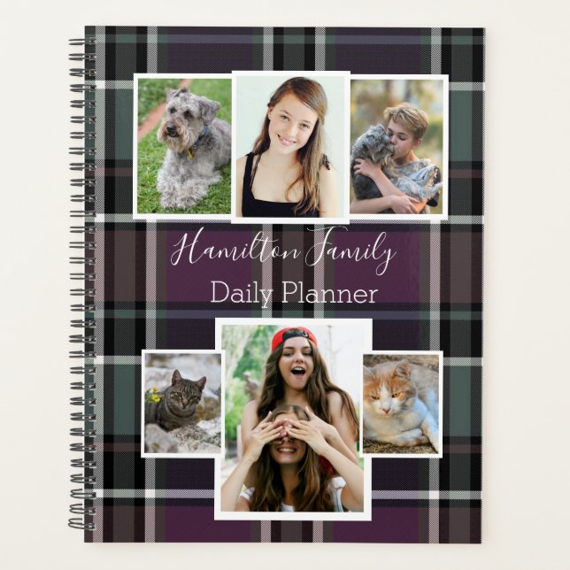 Plaid Photo Daily Planner - HAMbWG (Front)