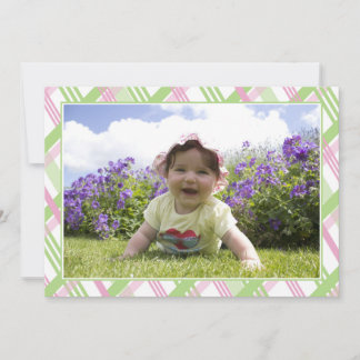 Plaid Photo Frame Invitation