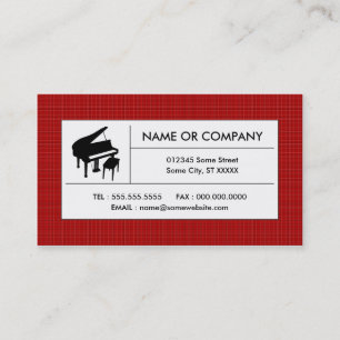 plaid piano business card