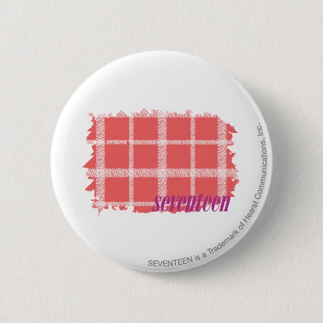 Plaid Pink 2 6 Cm Round Badge (Front)