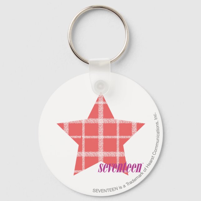 Plaid Pink 3 Key Ring (Front)