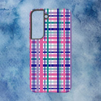 Plaid Pink Teal Navy Blue Purple