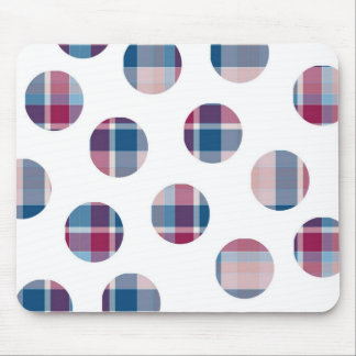 Plaid Polka Dots Mouse Pad