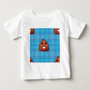plaid poop emoji baby T-Shirt