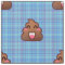 plaid poop emoji fabric