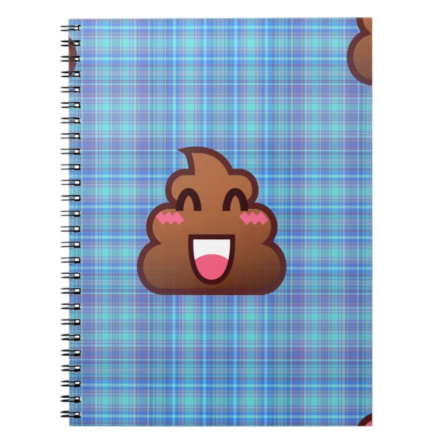 plaid poop emoji notebook (Front)