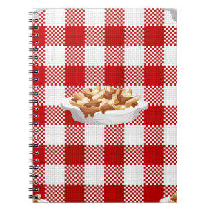 plaid poutine notebook