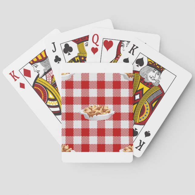 plaid poutine playing cards (Back)