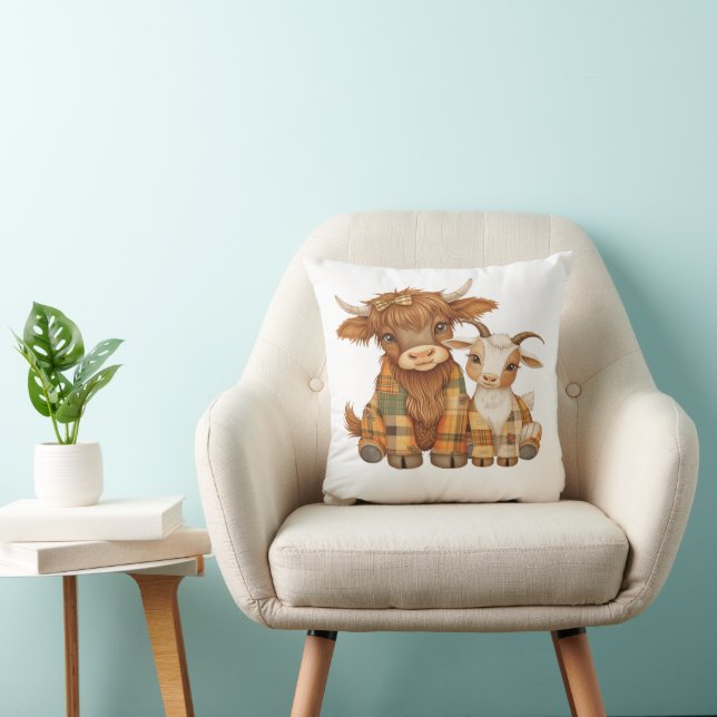 Plaid & Precious Pals Cushion (Chair)