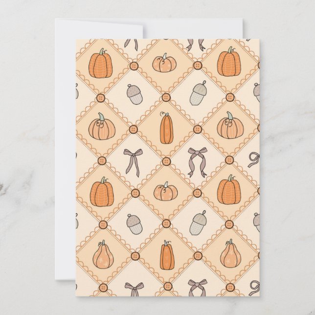 Plaid Pumpkin Invitation (Front)