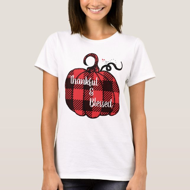 Plaid Pumpkin T-Shirt (Front)